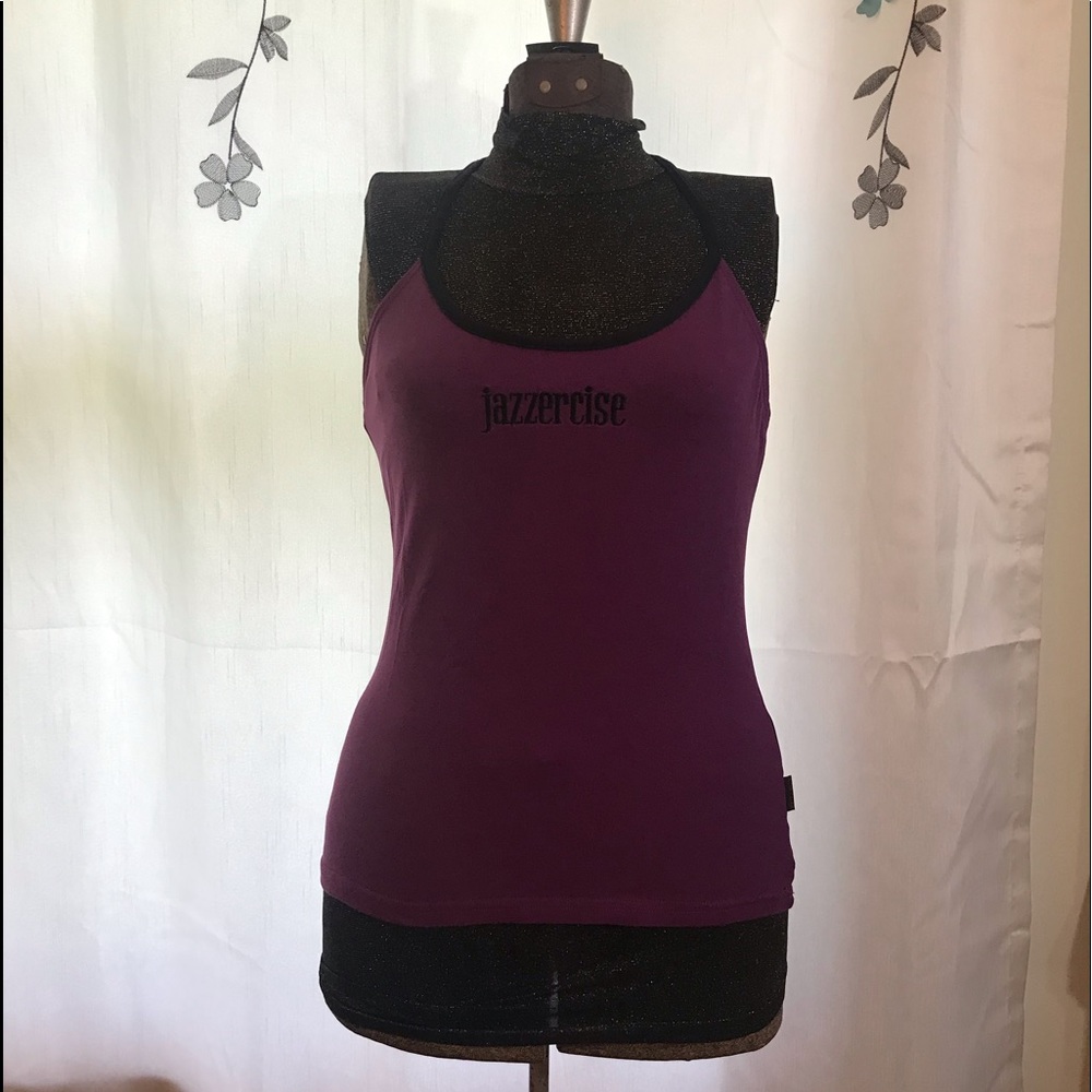 Jazzercise Athletic Top with built-in bras, size M